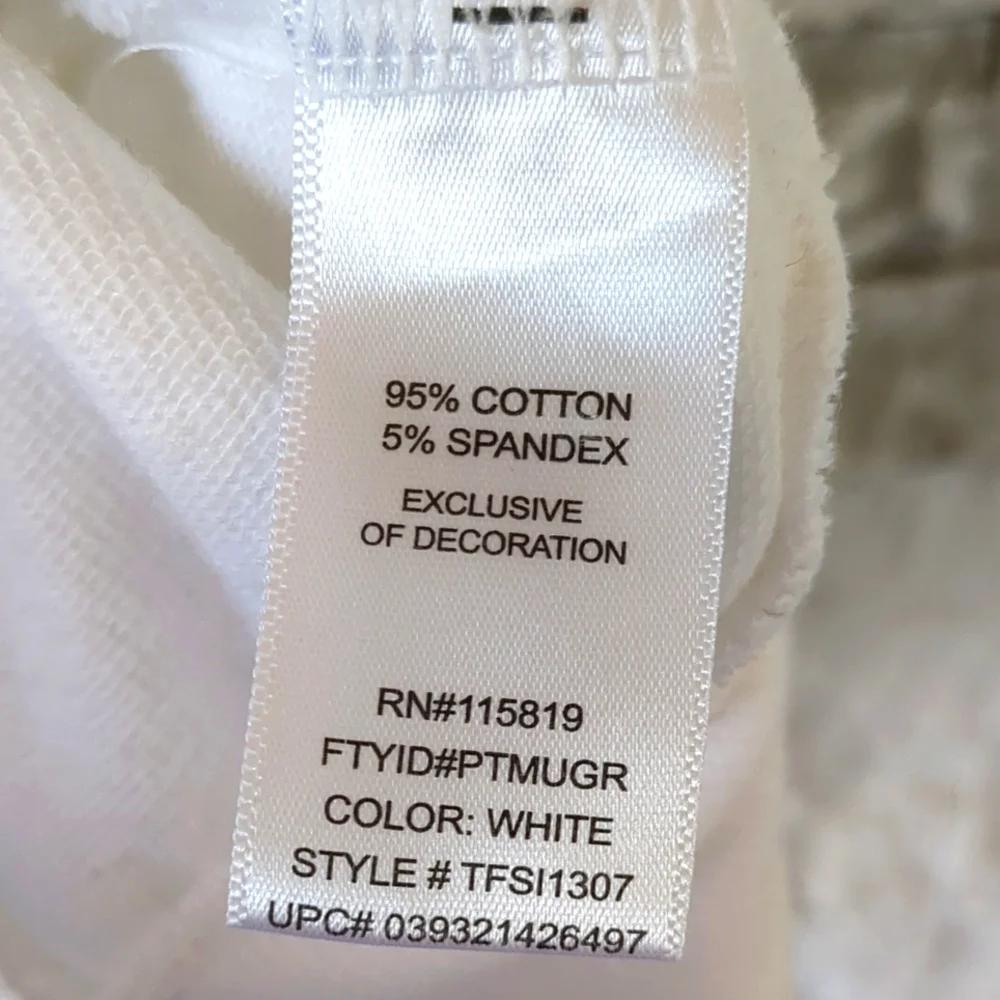 Tape Measure Y2K Short Sleeve White Hoodie Zip Up SM, Rhinestone Cocktail Accent - Picture 6 of 7